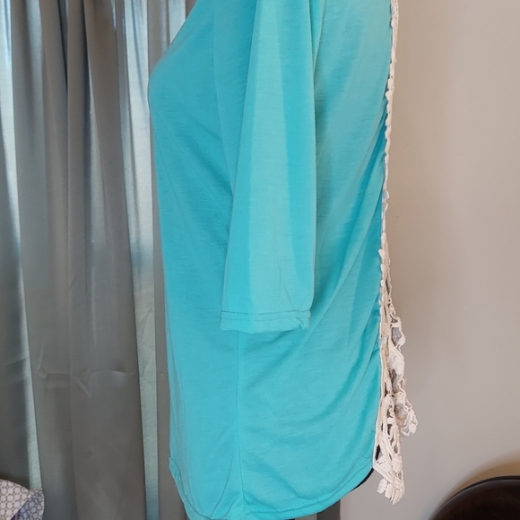 Beautiful Turquoise Blouse XL - Picture 4 of 4